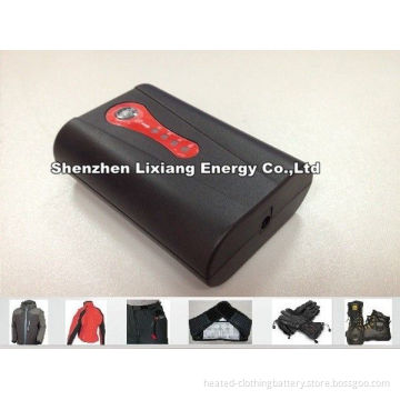 Rechargeable Portable Battery Pack For Heated Underwears 2200mah